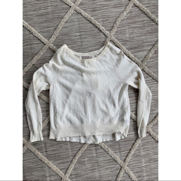 Lightweight Cream Cashmere Sweater - Picture 2 of 4